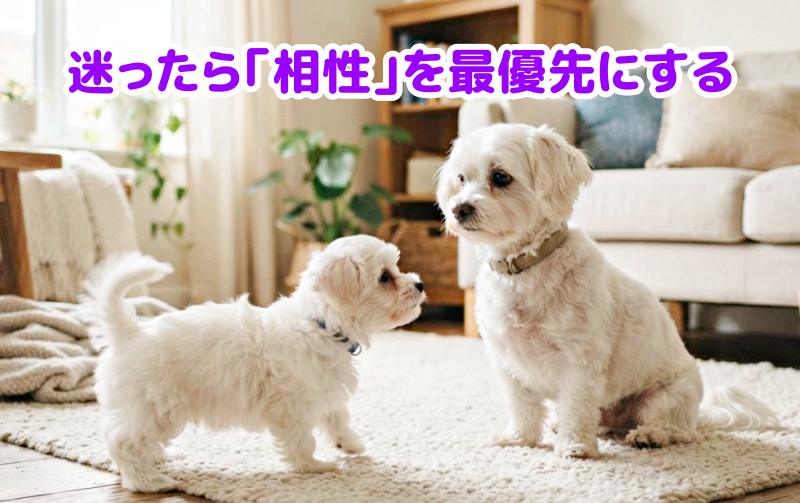 2頭のマルチーズ