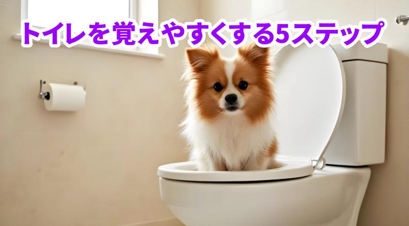 トイレするパピヨン