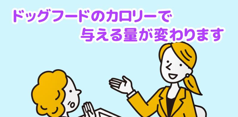 ドッグフードのカロリーで与える量が変わりますと説明する専門家